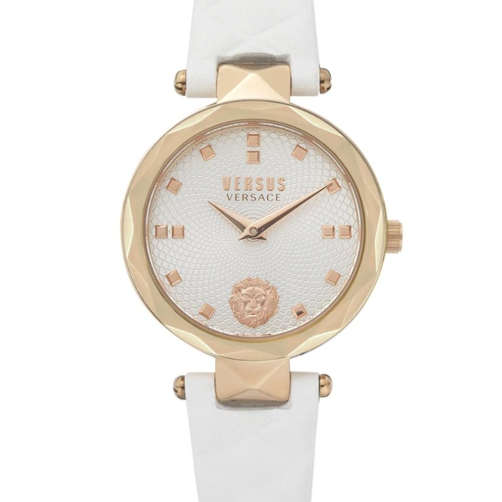 NEW Versace Versus Petite White Leather Watch
